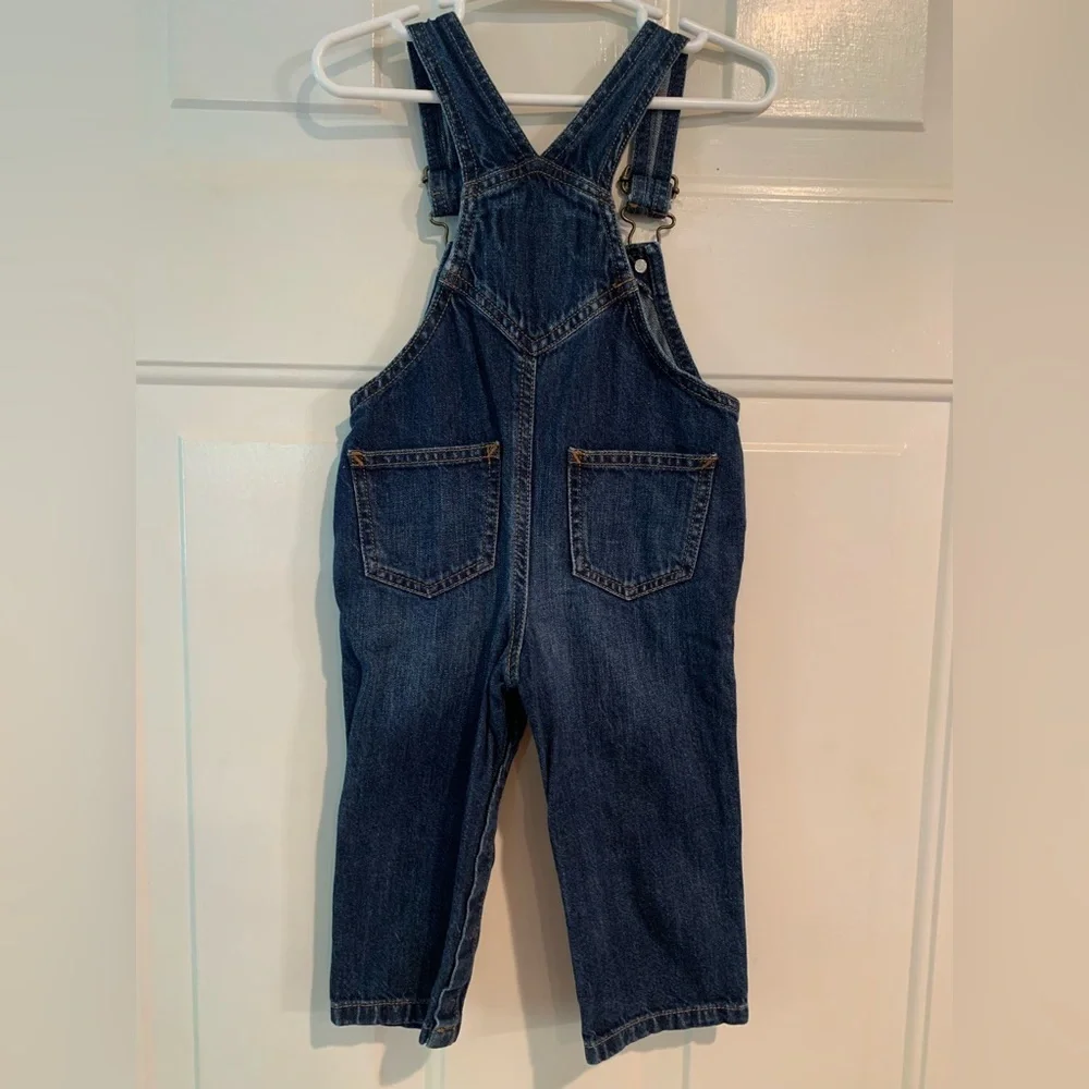 Old Navy Medium Wash Infant Boys Denim Bib Overalls Size 18-24M